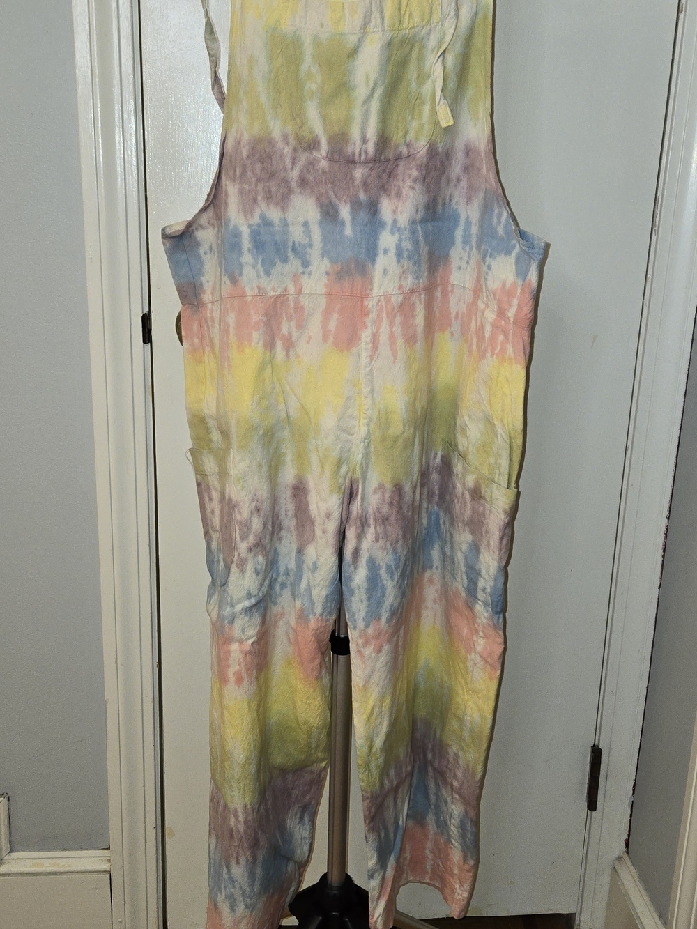 Lakhays Tie-Dye Overalls One-Piece - Pastel Multi